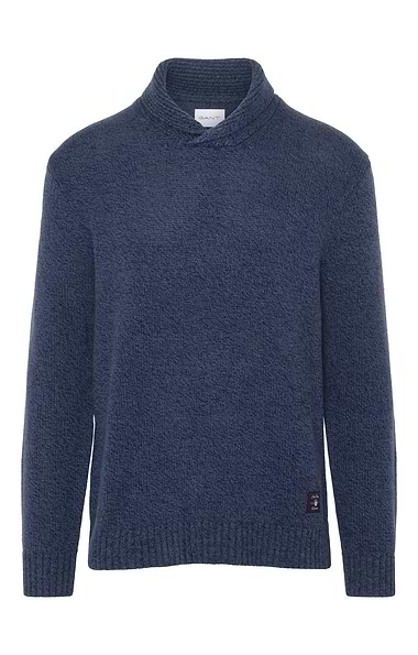 Men's Gant Mouliné Shawl Collar Pullover