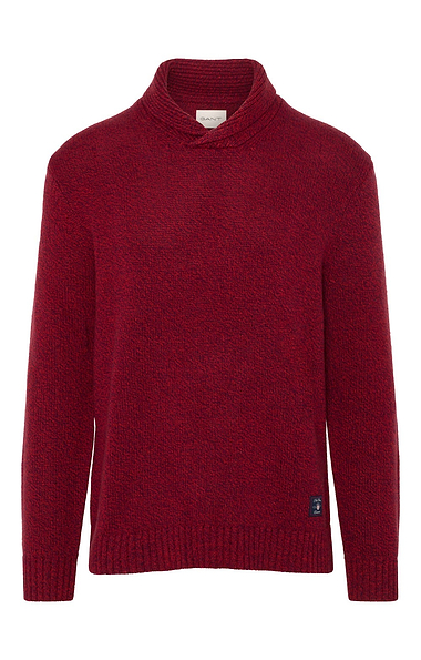 Men's Gant Mouliné Shawl Collar Pullover