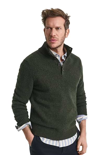 Men's Gant Wool Half Button Jumper