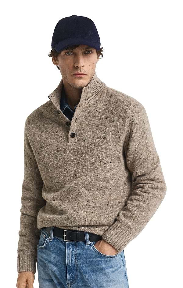 Men's Gant Wool Half Button Jumper