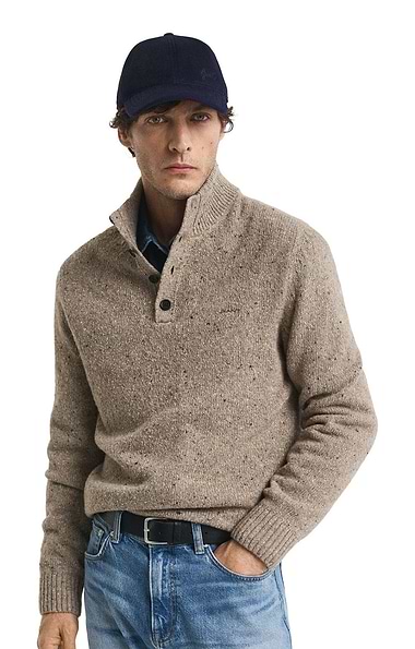 Men's Gant Wool Half Button Jumper