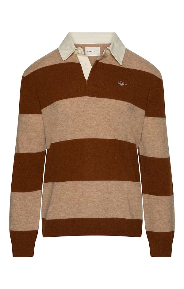 Men's Gant Extra Fine Lambswool Striped Rugger Sweater