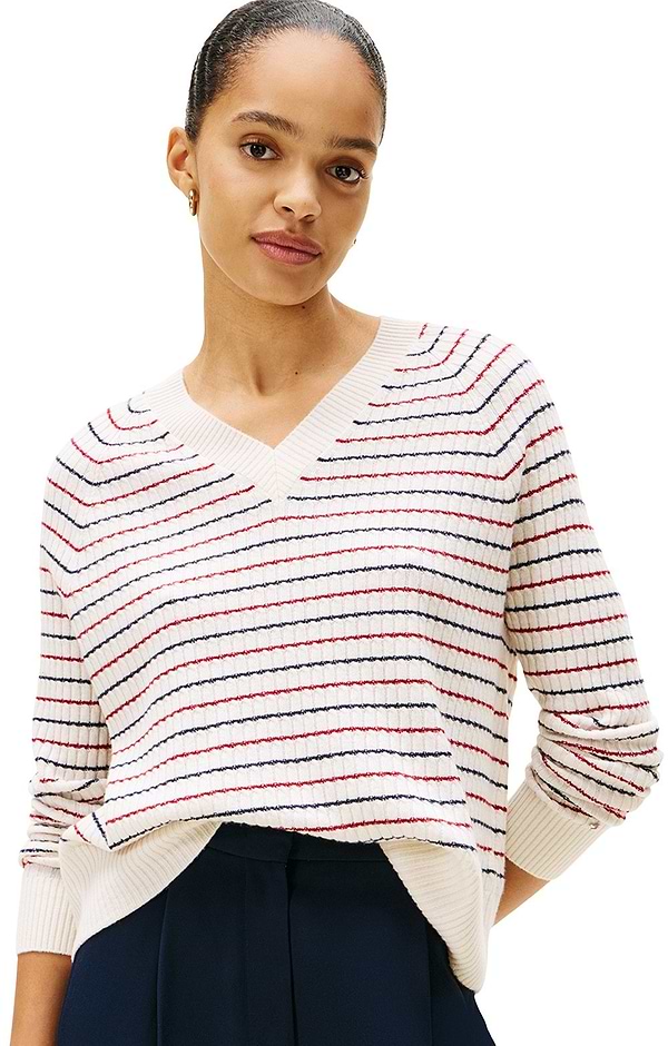 Ladies Tommy Hilfiger Cable Knit Jumper with Cashmere