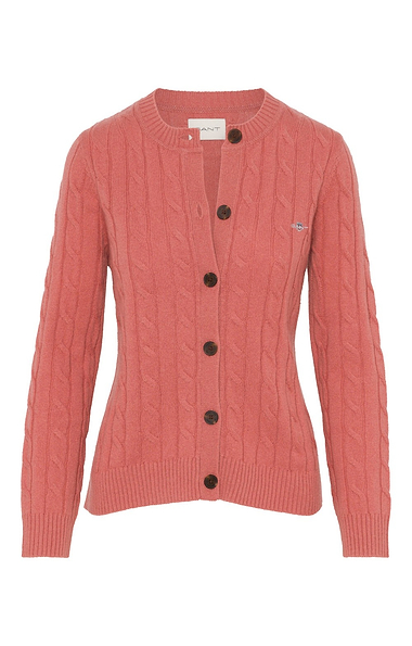 Ladies Gant Lambswool Cable Knit Cardigan