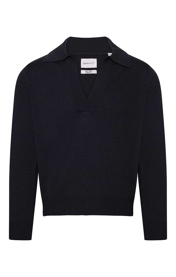Ladies Gant Superfine Lambswool Collared Jumper