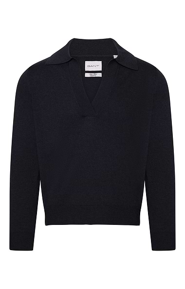 Ladies Gant Superfine Lambswool Collared Jumper