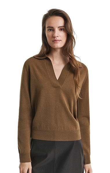 Ladies Gant Superfine Lambswool Collared Jumper
