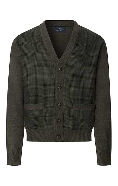 Men's Hackett London Prince Of Wales Cardigan