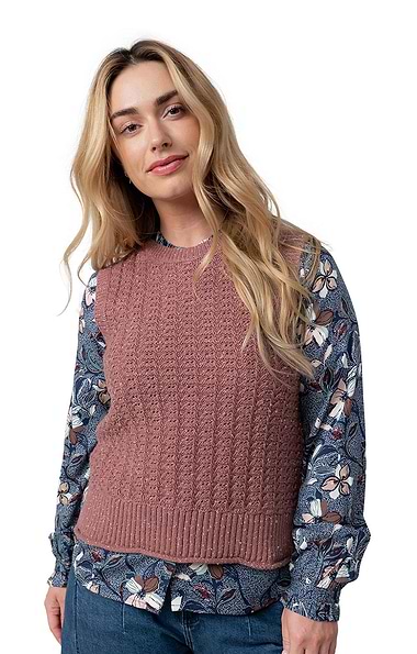 Ladies Lily & Me Eva Fleck Knit Tank Top