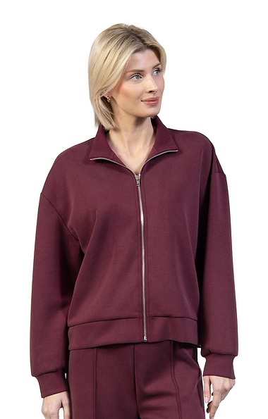 Ladies Full Zip Jersey Jumper