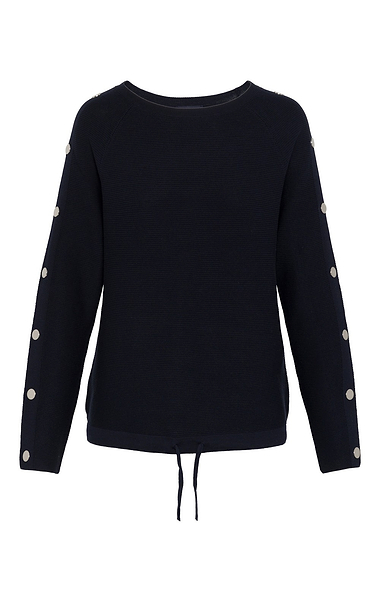 Ladies Cotton Button Detail Jumper