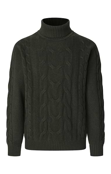 Men's Hackett London Cable Roll Neck Jumper
