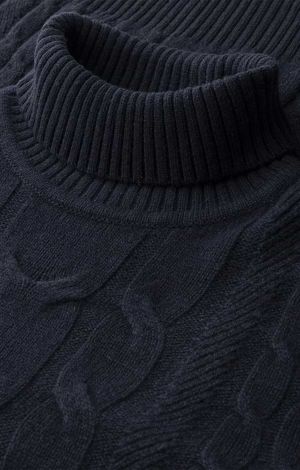 Men's Hackett London Cable Roll Neck Jumper