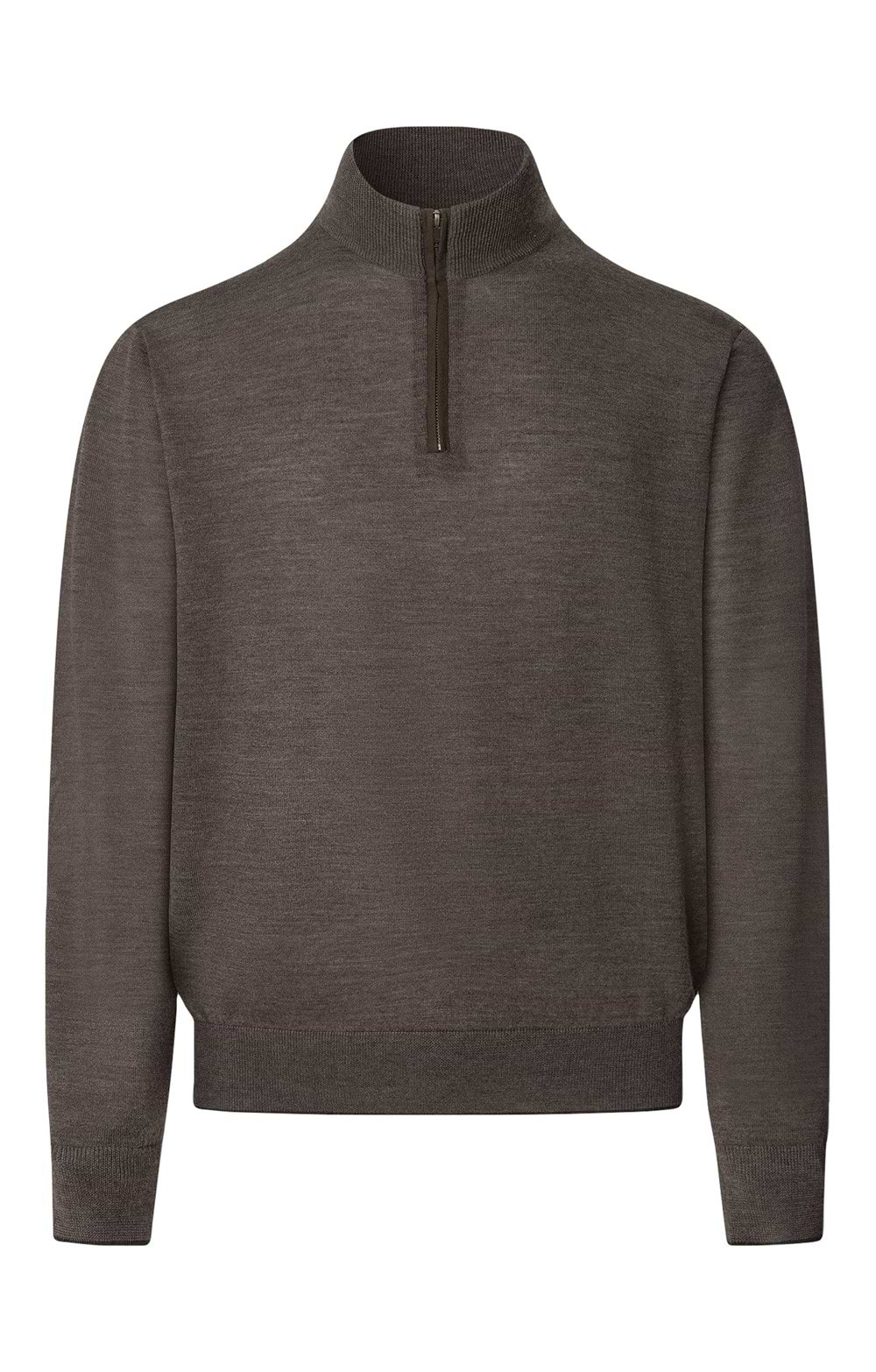 Men's Hackett London Merino Silk Half-Zip Pullover, Brown - House