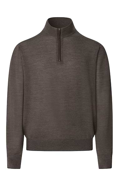 Men's Hackett London Merino Silk Half-Zip Pullover