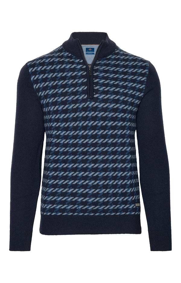 Men's Houndstooth Quarter-Zip Jumper