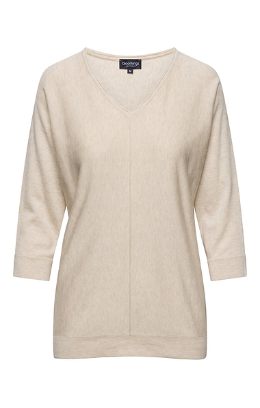Ladies Relaxed Fit V Neck Knit Sweater