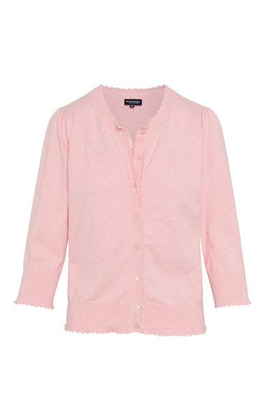 Ladies Scallop Edge Knit Cardigan