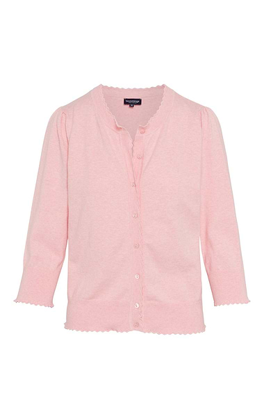 Ladies Scallop Edge Knit Cardigan