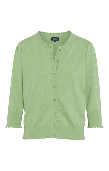 Ladies Scallop Edge Knit Cardigan