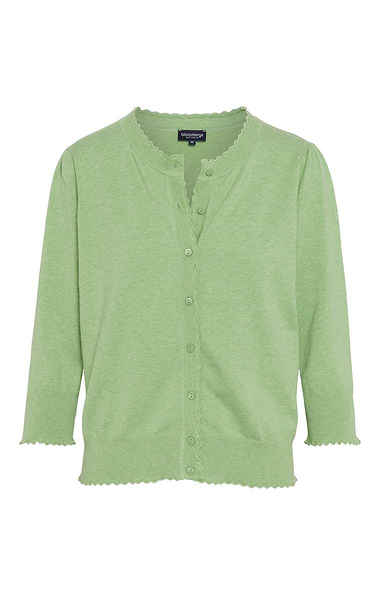 Ladies Scallop Edge Knit Cardigan