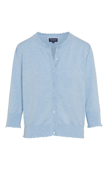 Ladies Scallop Edge Knit Cardigan