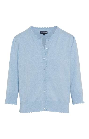 Ladies Scallop Edge Knit Cardigan