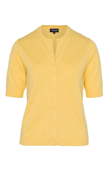 Ladies Cotton Short Sleeve Crew Neck Cardigan