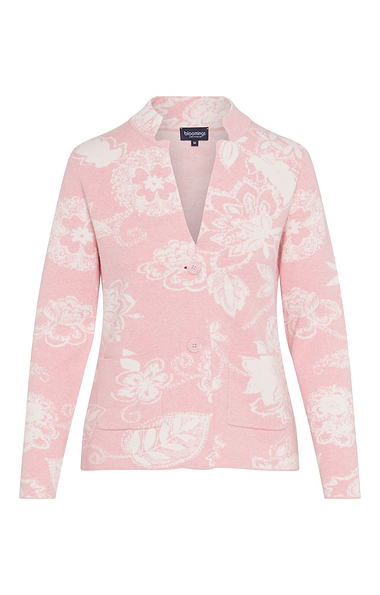 Ladies Cotton Floral Jacquard Blazer