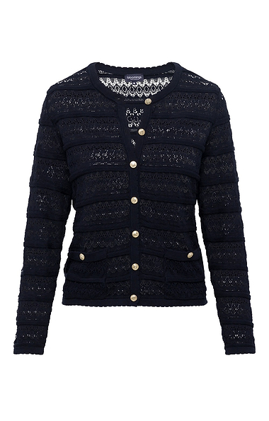 Ladies Open-Knit Cotton Lace Cardigan