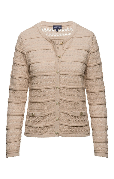 Ladies Open-Knit Cotton Lace Cardigan