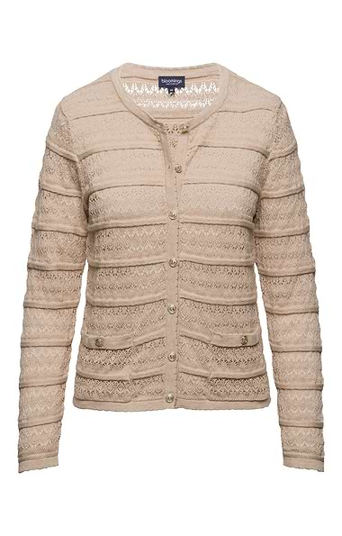 Ladies Open-Knit Cotton Lace Cardigan