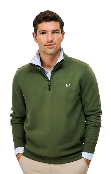 Men's Crew Clothing Classic Knit Half Zip Sweatshirt