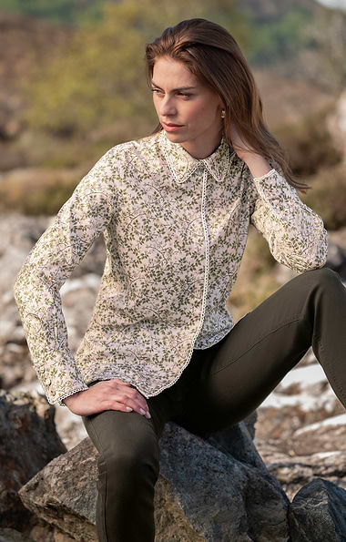 Ladies House of Bruar Foliage Shirt