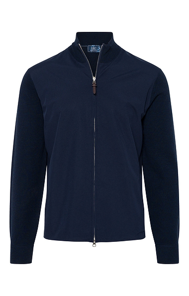 Men's Hackett London Travel Knit Full Zip Hybrid Jacket