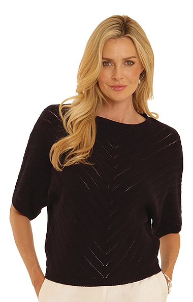 Ladies Pomodoro Chevron Lace Jumper