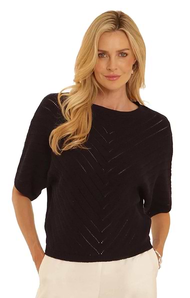 Ladies Pomodoro Chevron Lace Jumper