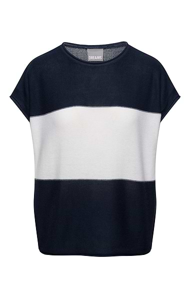 Ladies Wide Stripe Crew Neck Jumper