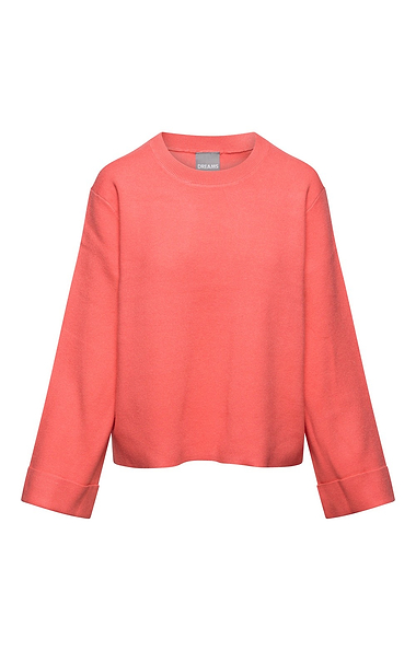 Ladies Turn Cuff Crew Neck Jumper