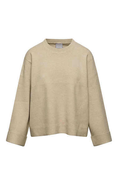 Ladies Turn Cuff Crew Neck Jumper