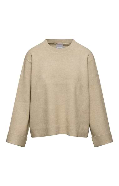 Ladies Turn Cuff Crew Neck Jumper