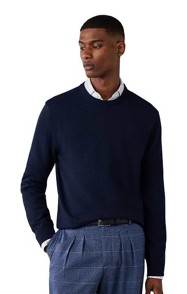 Men’s Hackett London Merino & Cashmere-Rich Crew Neck