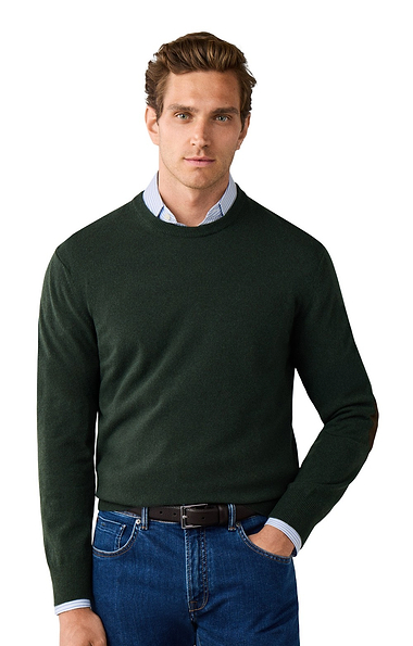 Men’s Hackett London Merino & Cashmere-Rich Crew Neck