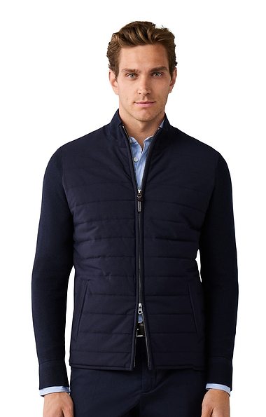 Men’s Hackett London Baffle Quilt and Knit Jacket