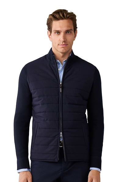 Men’s Hackett London Baffle Quilt and Knit Jacket