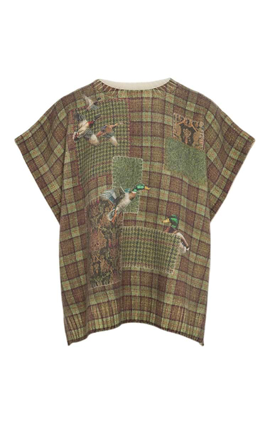 Ladies Fly Duck Tartan Poncho