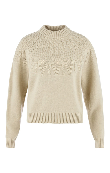 Ladies Fjallraven Ovik Solid Jacquard Knit Sweater