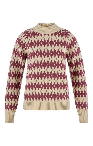 Ladies Fjallraven Ovik Patterned Jacquard Knit Sweater