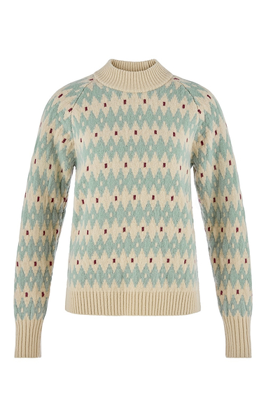 Ladies Fjallraven Ovik Patterned Jacquard Knit Sweater