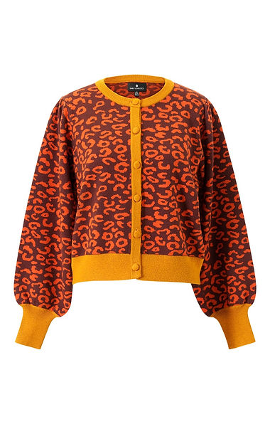 Ladies Emily Lovelock Sherry Leopard Cardigan